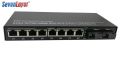 Computer Ethernet 10/100/1000M 8 RJ45 UTP 2 SC Fiber Port Fiber Optical Media Converter Gigabit Ethernet Switch.