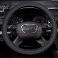 PVC Leather Steering Wheel Cover - Black DSTC 47. 