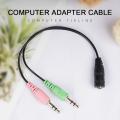 3.5mm Stereo Audio Female to 2 Male Headset Microphone Y Splitter Cable Adapter In stock.