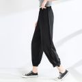 Ice Silk Bloomers Women's Chiffon Summer New Style Fat mm Women's Pants Draping Effect Loose Thin Ankle-Length Casual Pants. 