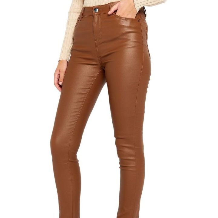 Stretch leather pants for women high quality | Pant for women stylish jins | Deep khaki pants for women low price