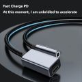 3in1 USB C to 3.5mm/Type-C/IOS Aux Audio Adapter Gray.