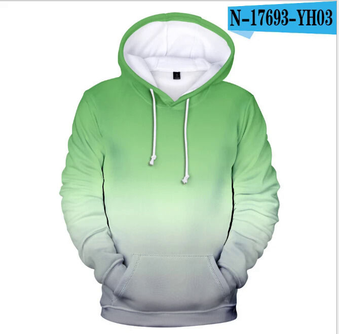 New 2022 3D Hoodies Men/Women Sweatshirts Colourful Gradient Hoodde Mens Solid Color Hooded Boy/Girls Rainbow Coats