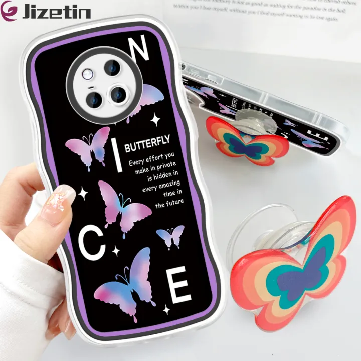 Jizetin%20for%20Huawei%20Mate%2020%20Pro%20Back%20Cover%20+%20Free%20Pop%20Socket%20Colorful%20Butterfly%20Soft%20Wavy%20Shape%20TPU%20Phone%20Case%20For%20Girls%20Boys%20-%20Image%202