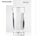 Crystal Clear Drinking 8 Angels Glass /8 Corner Glass (6 Pieces)Set-Olila-W35. 