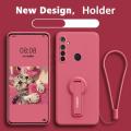Casing Realme 5 realme c3 realme 5i realme 6i realme 5 pro phone case Softcase Liquid Silicone Protector Smooth shockproof Bumper Cover new design 360 ° with holder YTXZZJ01. 