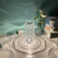 Rose Crystal table Lamp 16 Color Changing RGB Touch Lamp USB Romantic LED Rose Diamond desk Lamps for Bedroom Living. 