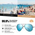 Pro Acme 3 SIZE Classic Pilot Sunglasses Men Women Polarized Metal Frame Mirrored Lens Glasses for Driving for Kids PC0324.