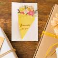 Bouquets Greeting Cards Thanksgiving Day Card for New Year Valentine's.