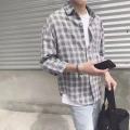 Guangdong Internet Celebrity Rent Male Same Style High Quality Plaid Shirt Men Korean Style Trendy Coat Slim Clothes Men.