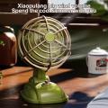 Desk Fan Small Room Air Circulator Fan Strong Wind USB Rechargeable Ultra Quiet 2 Speed Retro Table Fan For SUV RV Truck Home. 