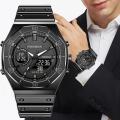 LIGE New Dual display Watches For Men Casual Sports Chronograph Quartz Big Dial Wrist Watch Silicone Waterproof Digital Clock. 