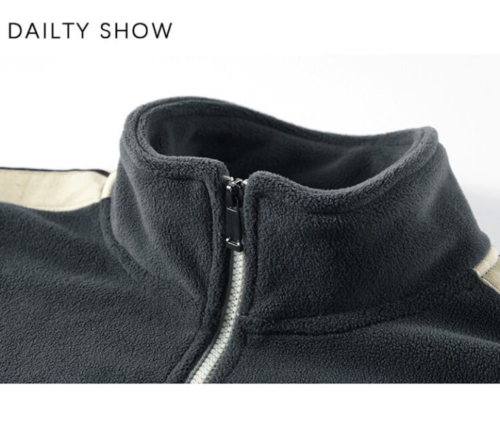 Striped%20Fleece%20Men's%20Sportswear%20Zipper%20Jacket%20+%20Sweatpants%20Tracksuit%20Winter%20Fashion%20Loose%20Unisex%20Jogging%20Suit%20Running%20Men%20Set%20-%20Image%203