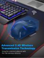 Victsing 2.4Ghz Wireless Gaming Mouse Optical Game Mouse 2400 DPI Breathing Backlit Silent Ergonomic 7 Buttons For PC Computer. 