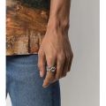 Chiba S925 silver European and American trendy brand arrow ring for men and women retro Thai silver fashion index finger ring opening adjustable.