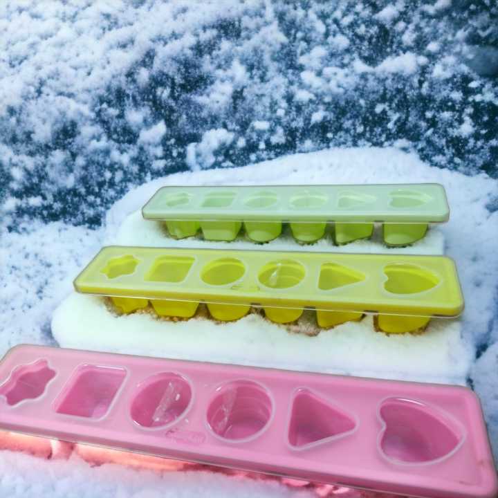 3 Pieces Ice Cube Maker Tray 6 Grid Random Design Ice Box For Freezing - Ice Cube Tray