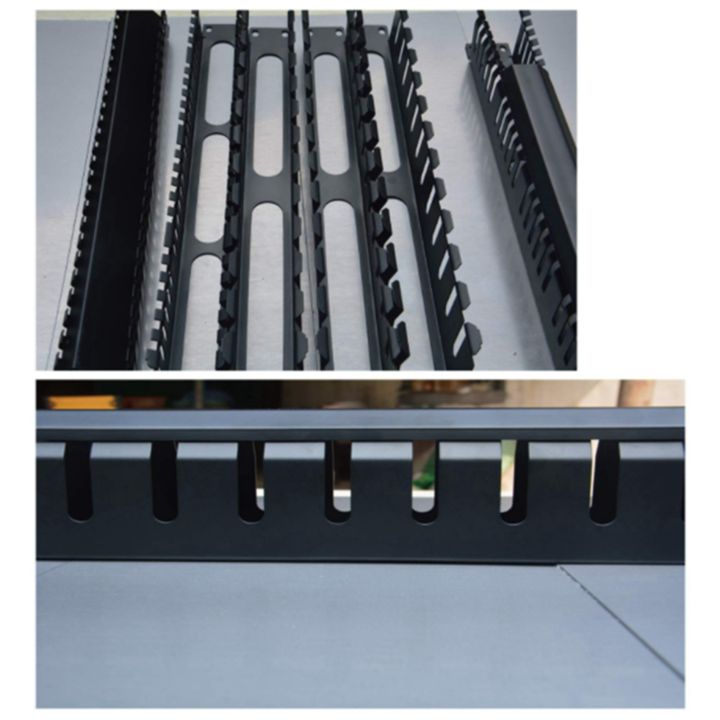 2X%201U%20Cable%20Management%20Horizontal%20Mount%2019%20Inch%20Server%20Rack%20,%2012%20Slot%20Metal%20Finger%20Duct%20Wire%20Organizer%20with%20Cover%20-%20Image%206