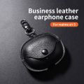 (New) For Realme Buds Air 5 Pro Leather Earphone Protective Case with Hook.