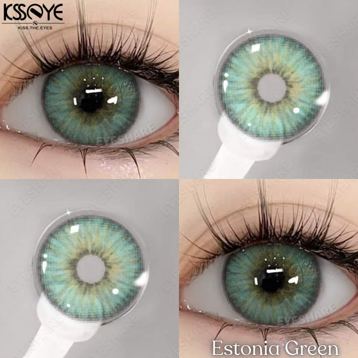 New Estonia Green Color Contact Lens With Regular Kit Box For Men and Women. 1 Pair Color Contact Lens For Eye Makeup and Cosmetics.Estonia Series. #estonia