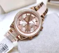 MK 6307 MKors Women's Luxury Ritz Rose Gold-Tone Cronographic Watch. 