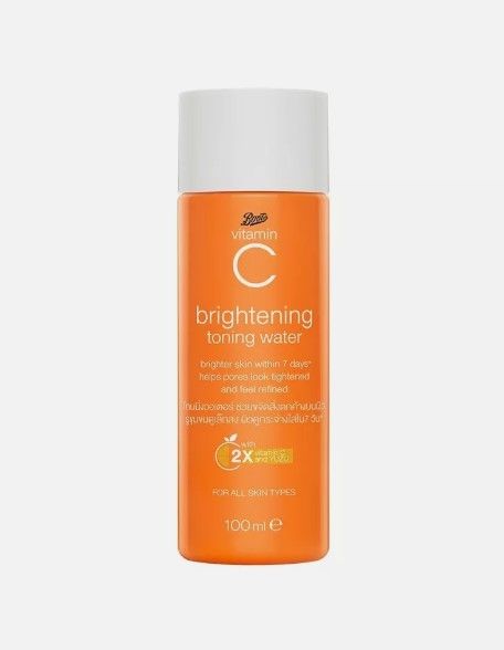 Boots Vitamin C Brightening Toning Water Bright Skin Pore Minimizing Clean Water For all types of skin 100ml Thailand