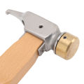 Camping Hammer, Multifunctional Hammer Easy Carrying Wood Handle Stainless Steel Fine Workmanship with Lanyard for Home Use. 