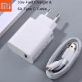 Mi 33W Xiaomi Fast Charger Turbo Charger Adapter 6A Type C Cable For Mi 11Ultra 10 POCO X3 NFC Redmi Note 10 Pro Max 9T 8 K30 K40 Pro 10X 5G Note 9 Pro Max. 