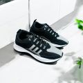 New Best Collection 2025 Comfortable Stylish & Fashionable Sports Look, Lace Up, Slip-on & Pull-on, Light Weight - White and Black Color Combination Sneaker For Men - Perfect For Any Occasion. 