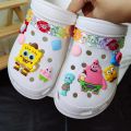 Xiaohongshu new cream glue detachable cartoon spongebob suit accessories hole shoes diy shoe buckle jewelry. 