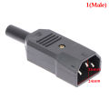 AC 3Pin Socket Straight Cable Plug Connector C13 C14 10A 250V  Female male Plug Conbo. 