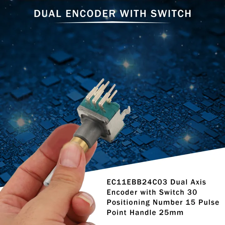 EC11EBB24C03%20Dual%20Axis%20Encoder%20with%20Switch%2030%20Positioning%20Number%2015%20Pulse%20Point%20Handle%2025mm%20-%20Image%203