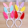 Cute Bunny Ears Headband Women's Plush Lugs Hare Ears Hairband Girl Rabbit Ears Headwear Cosplay Costume Hair Accessories 1Pcs. 