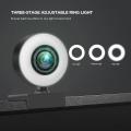4K/2K/1080P HD Webcam With Microphone Auto-Focus LED Web Camera 3 Level Light Kameras For Computer PC Video Recording Webcams. 