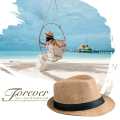 Floral Summer Straw Hat: Short Brim Fedora for Men and Women - Cuban Sun Panama Style.