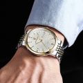POEDAGAR Luxury Men's Business Watch Ultra Thin Waterproof Stainless Steel Wristwatch. 