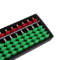 Portable Plastic Abacus Arithmetic Soroban Calculating Tool, 13 Rods with Colorful Beads, Great Educational Tool for Kids, Green. 