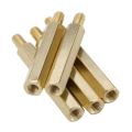 5-50pcs Hex Male to Female M2 M2.5 M3 M4 M5 M6 brass standoff spacer Hexagonal Stud Spacer Hollow lars-10mm. 
