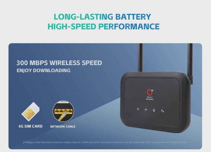 OLAX%20AX8%20Pro%20WIFI%206%205000mah%20Battery%20With%20SMA%20Antenna%204g%20Router%20with%20Sim%20Card%20-%20Image%202