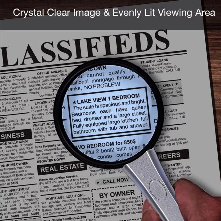 White Color 4X Zoom Magnifying Glass