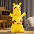 Soft Cuddly Pikachu Plush Toy Lovely Big Size Pikachu Doll Stuffed Cartoon Anime Hug Plushies Birthday Gifts For Child Fans. 