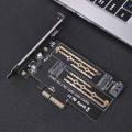 (NEW)Pcie To M2/M.2 Adapter M.2 Ngff To Desktop Pcie X4 X8 X16 Nvme Sata Dual Ssd Pci.