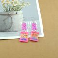 Kawaii Gummy Bear Chocolate Biscuit Earrings Costume Trendy Style Woman Girl Jewelry Drop Shipping.