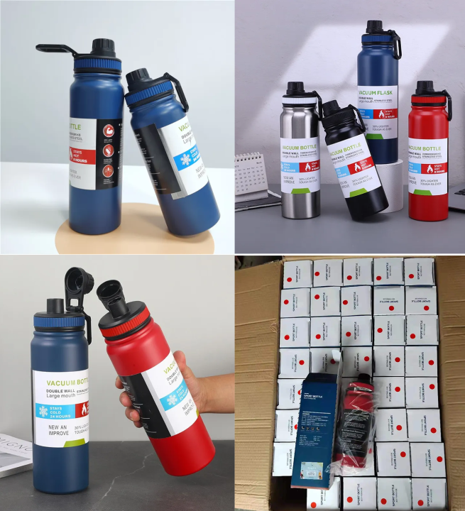 Sports 800ml Double Wall Vacuum Insulated 304 Stainless Steel 6 Hrs hot ...