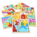 Wooden Puzzle Toy Entertainment Cartoon Pattern Fun Preschool Toddler Building Blocks Jigsaw Board. 