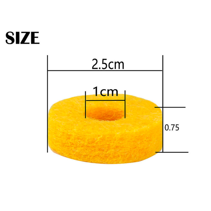 20Pcs%20Cymbal%20Stand%20Felt%20Washer%20Pad%20Replacement%20Round%20Soft%20for%20Drum%20Set%20Cymbals%20(Random%20Color%20)%20-%20Image%202