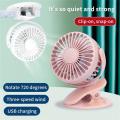 Portable USB Mini Handheld Clip Fan Convenient Ultra-quiet Electric Fan Rechargeable Student Cute Small Cooling Ventilador Fan.