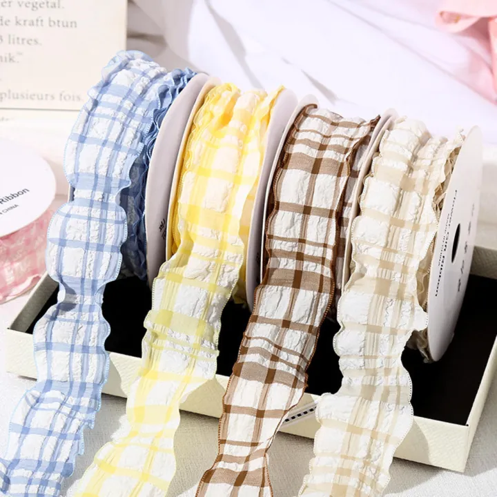 4cm%20Wide%20Pleated%20Plaid%20Ribbons%20Fashionable%20Satin%20Plaid%20Puff%20Plaid%20Ribbons%20Pleated%20Satin%20Ribbons%20for%20Bouquets%20Gift%20Wrapping%20-%20Image%203