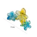 New Gradient Color Egg Flower Hair Clip Simple Style Transparent Flower Shape Claw Clip Hair Accessories Headwear Ponytail Hairpin.