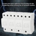 PV AC Surge Protector Stable Performance PC Shell Surge Protective Device Safe 35mm Rail Mounting 440VAC Built in Short Circuit Technolog for Hotel. 