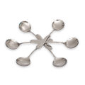 NOVA Stainless Steel Round Soup Spoon set of 6 Pcs, 6 inch Long. 